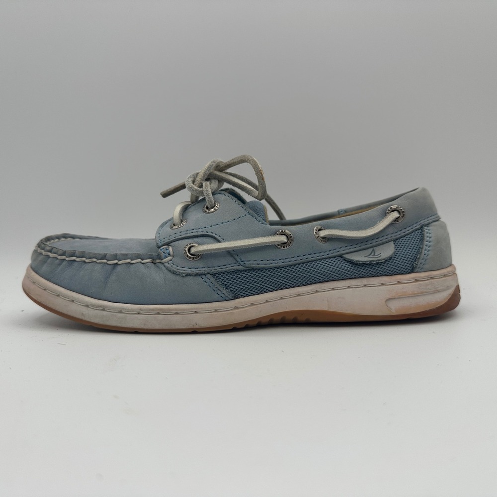 Sperry‎ Top-Sider Bluefish Boat Shoes Women 6 Blue Leather Mesh Nautical Loafers